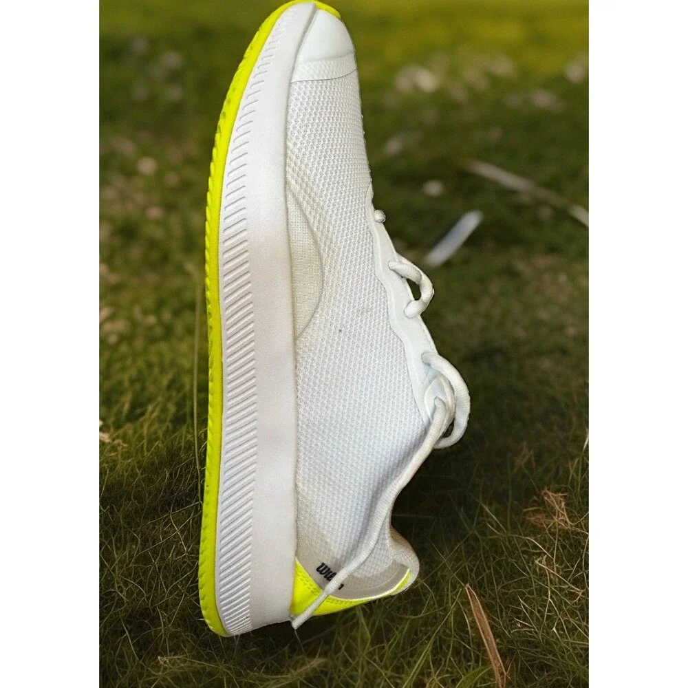 Wilson Womens Sz 10 Intrigue Lite WRS335830 Tennis Shoes White Yellow Navy